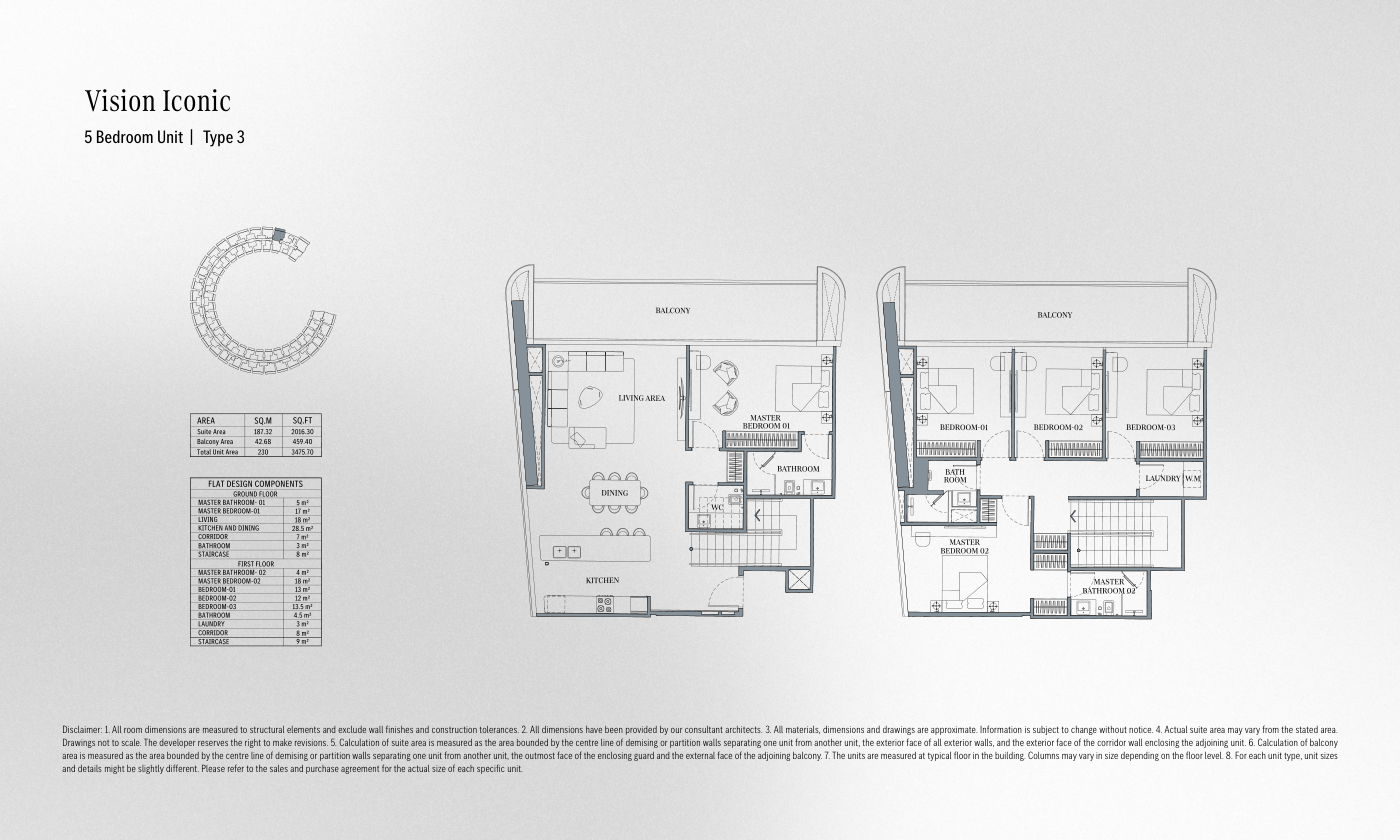 Vision Iconic Tower 5BR floor plan
