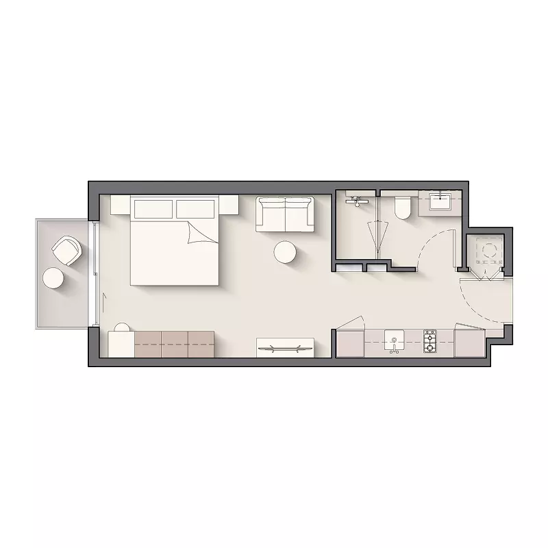 Windsor House Studio floor plan