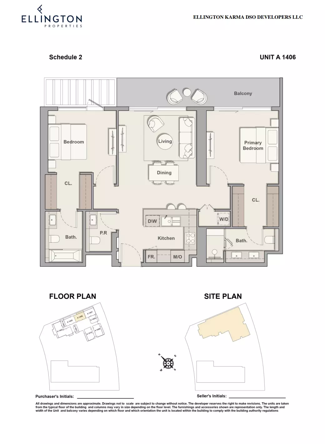 The Hillgate 2BR floor plan