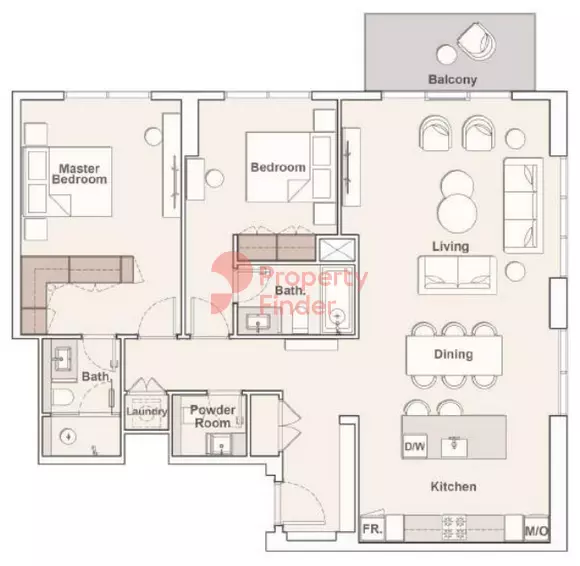 Berkeley Place 2BR floor plan