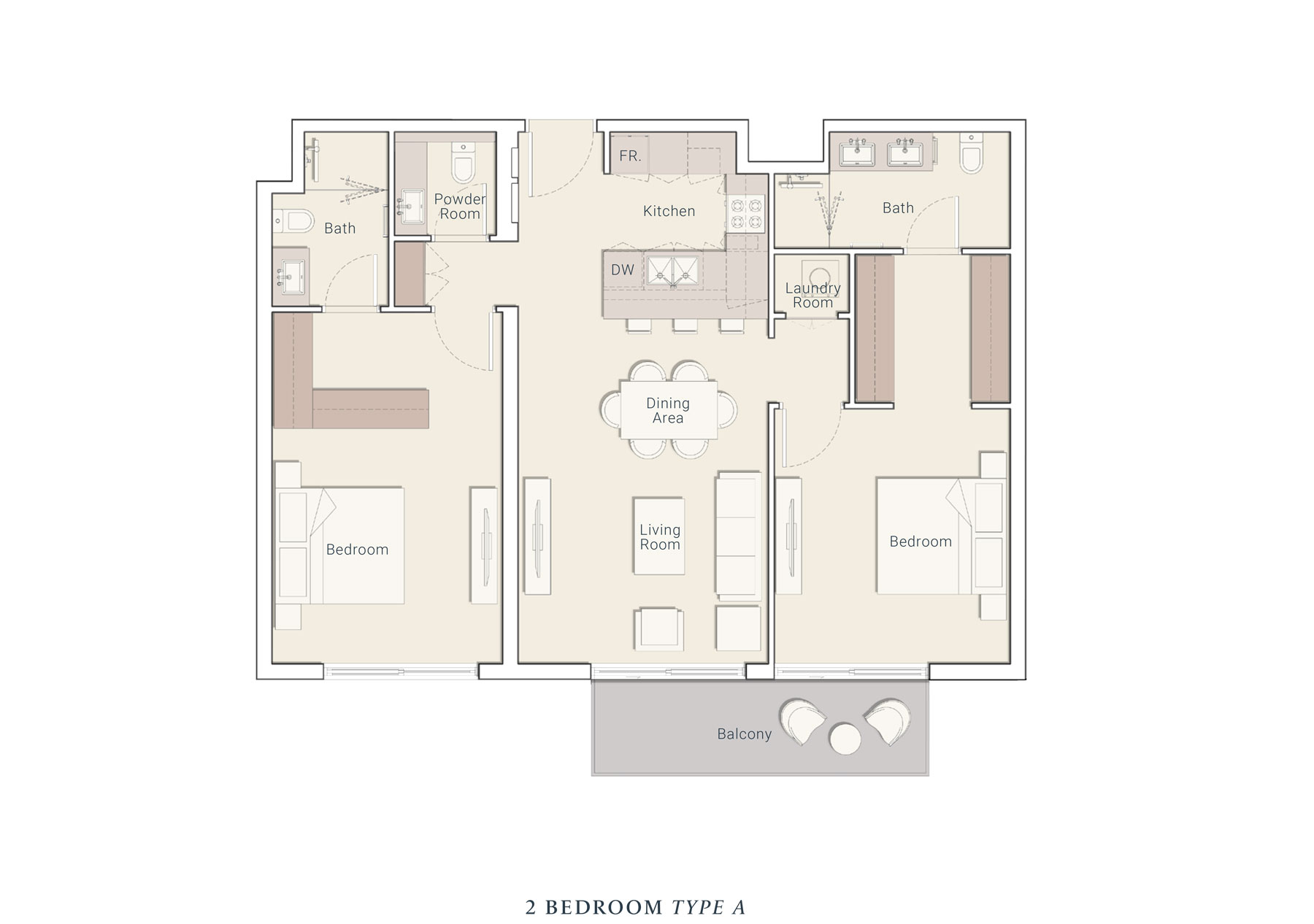 Belmont Residences 2BR floor plan