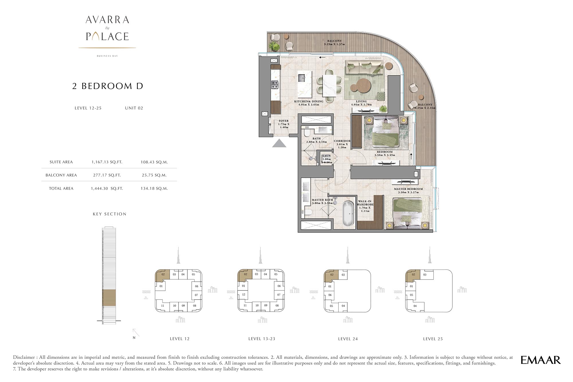 Avarra by Palace 2BR floor plan