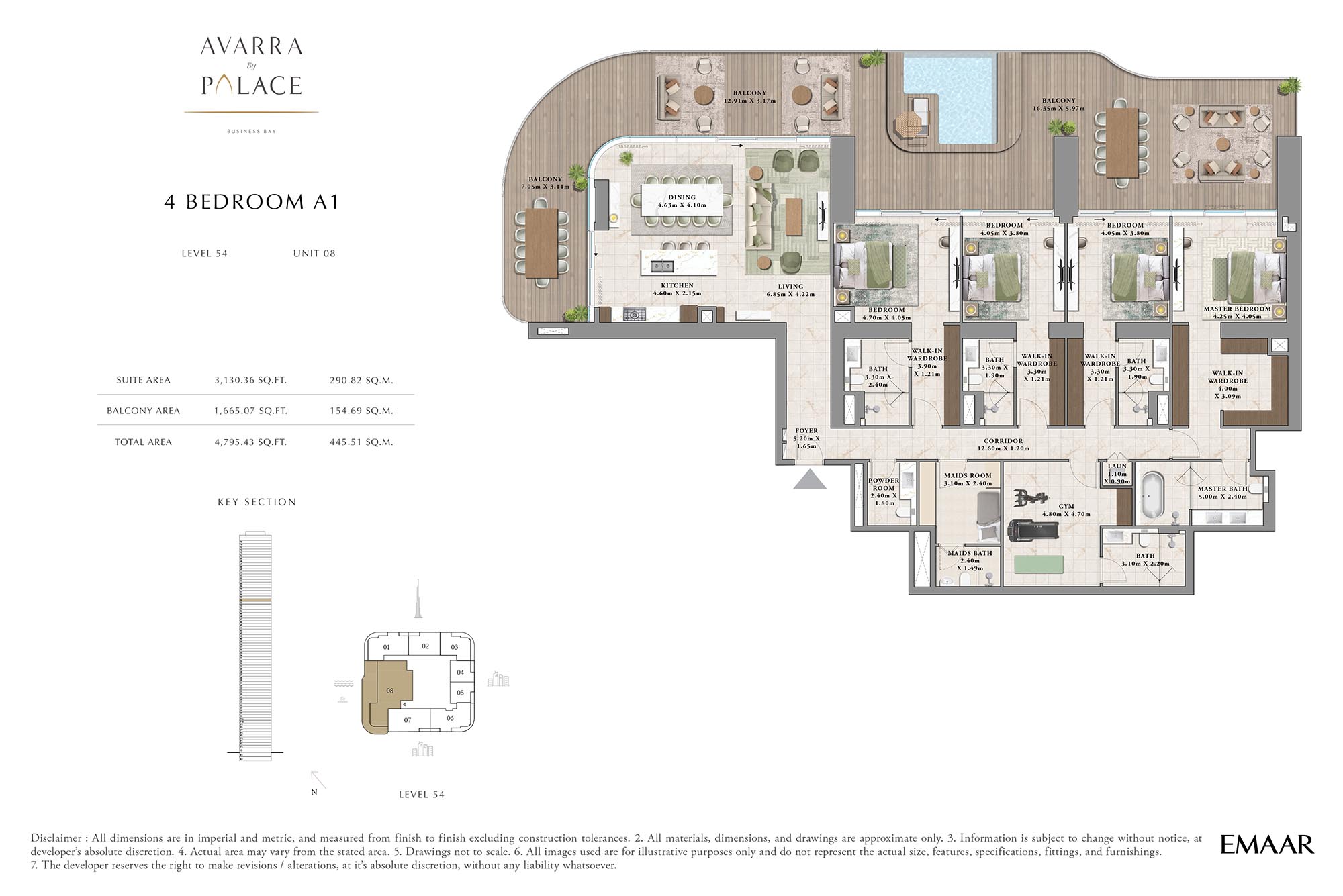 Avarra by Palace 4BR floor plan
