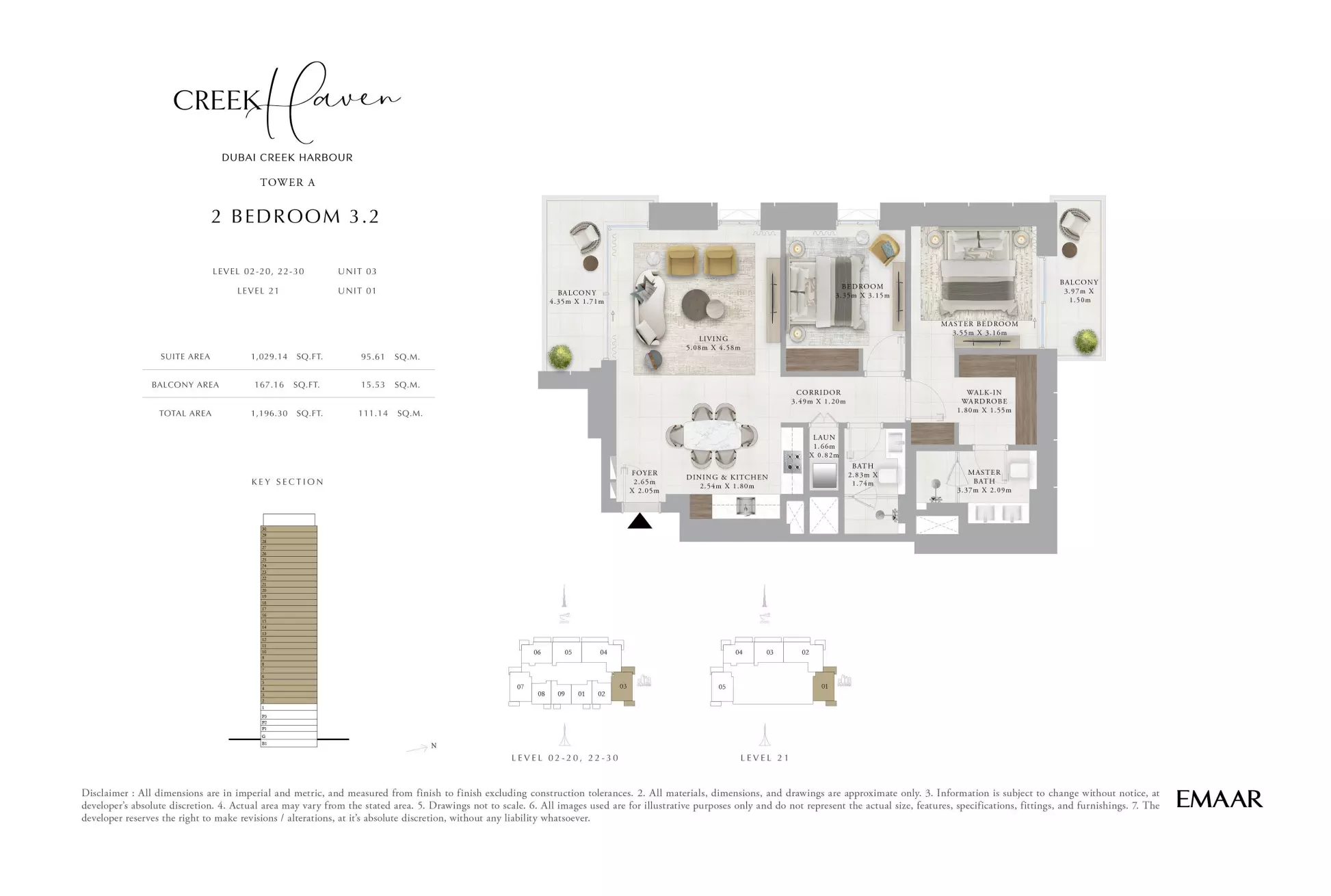 Creek Haven 2BR floor plan