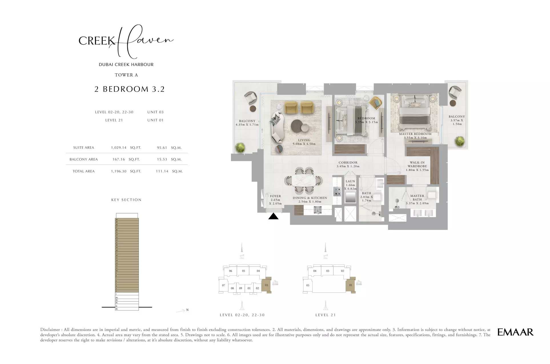 Creek Haven 2BR floor plan