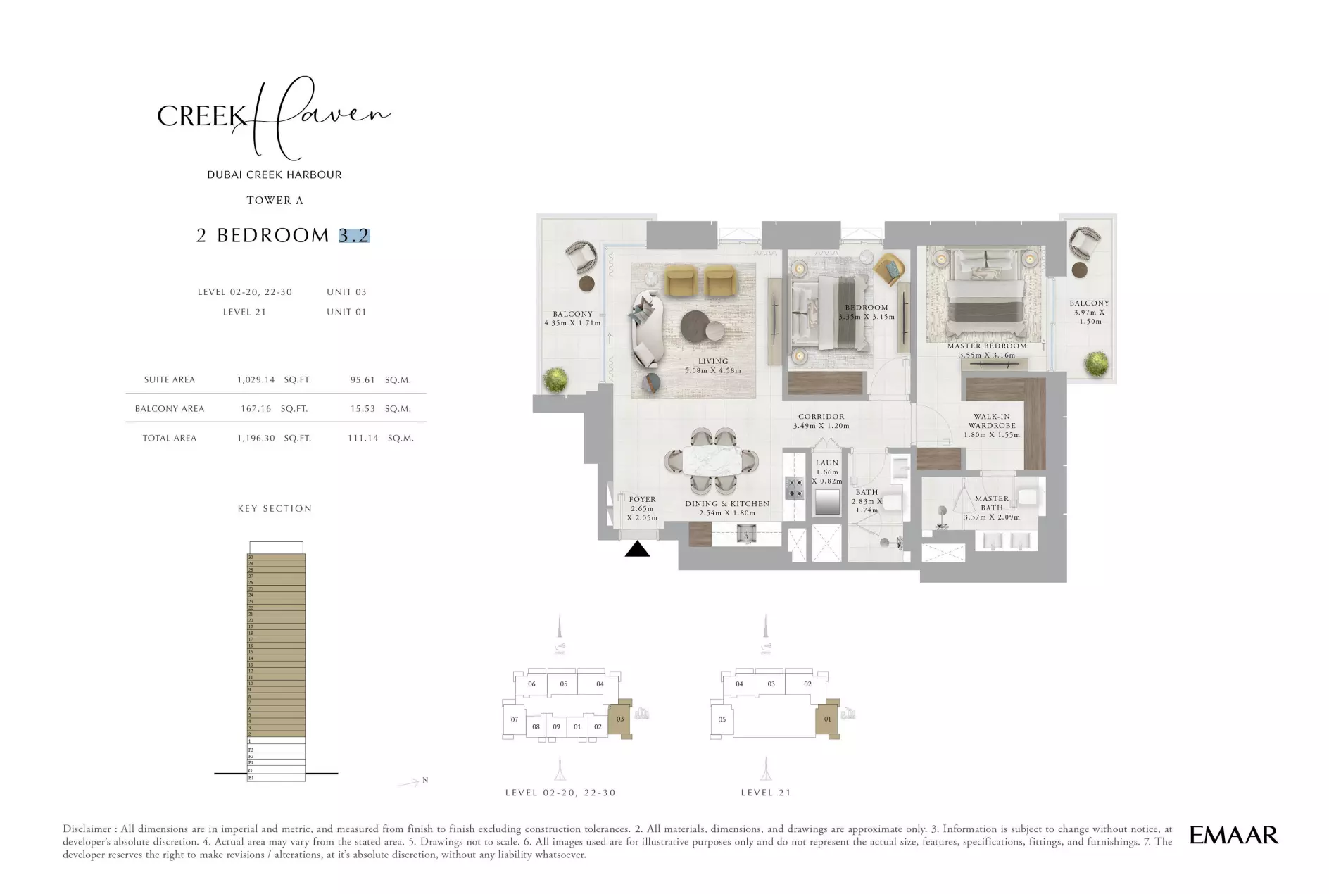 Creek Haven 2BR floor plan