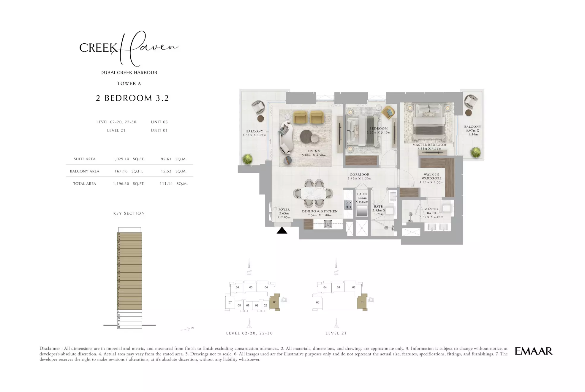 Creek Haven 2BR floor plan