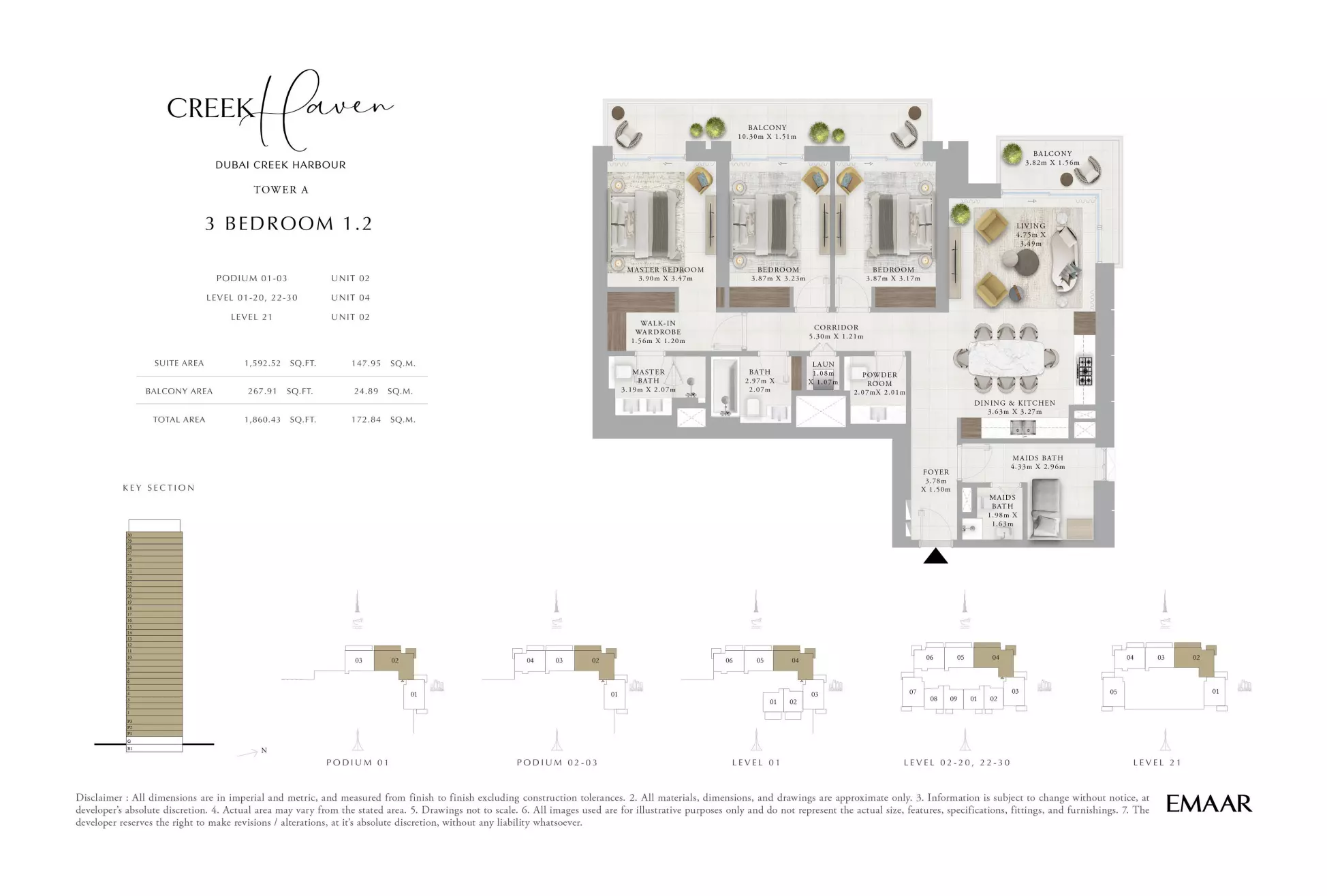 Creek Haven 3BR floor plan