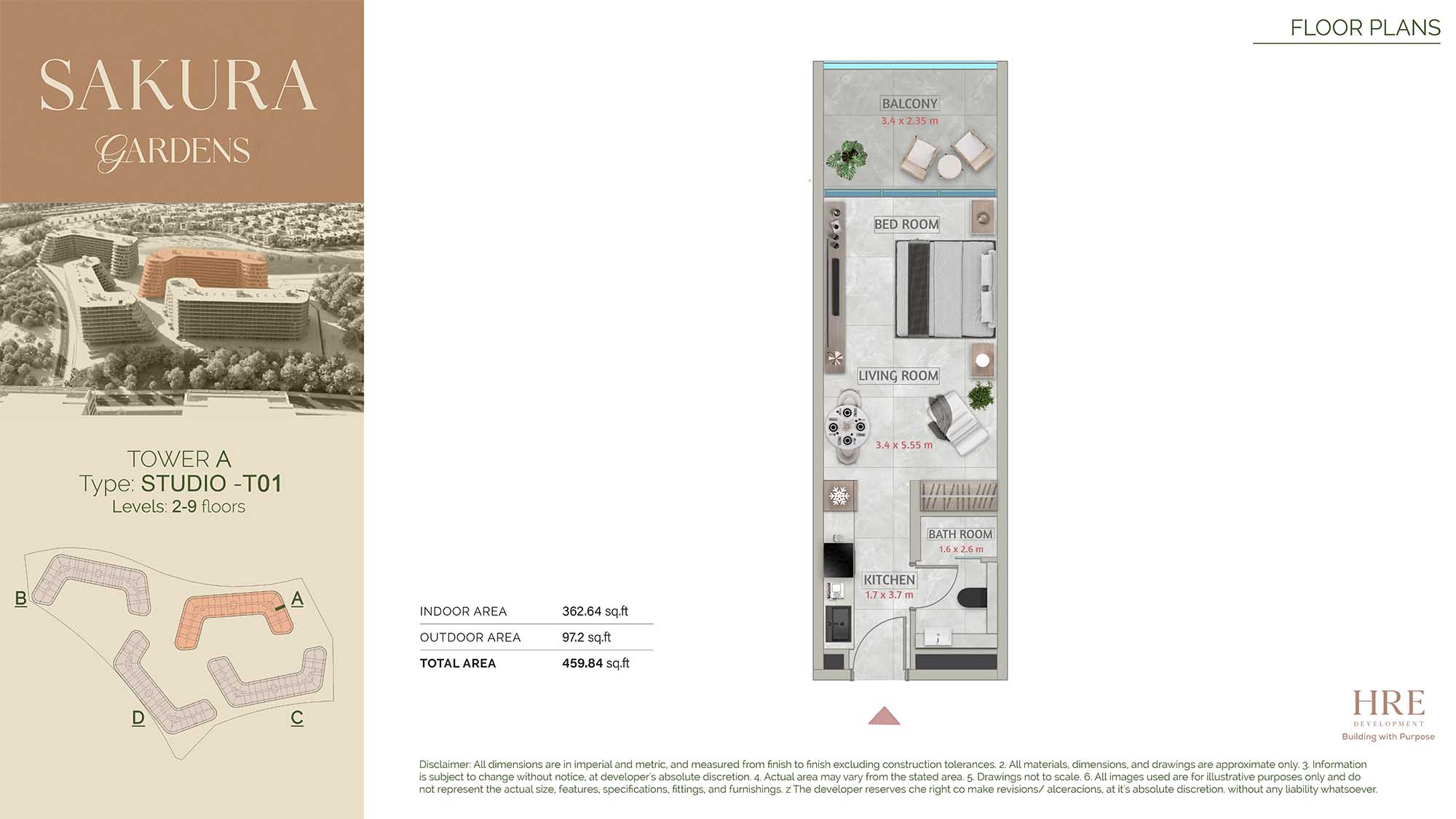 Sakura Gardens Studio floor plan