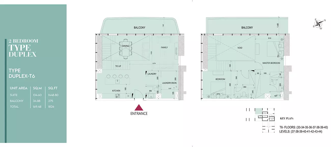 Society House 2BR floor plan
