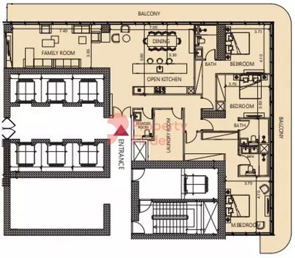 Society House 3BR floor plan