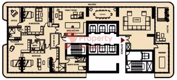 Society House 3BR floor plan