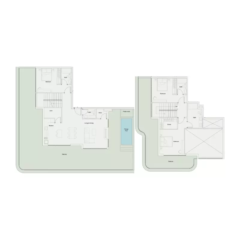 One Park Square 3BR floor plan