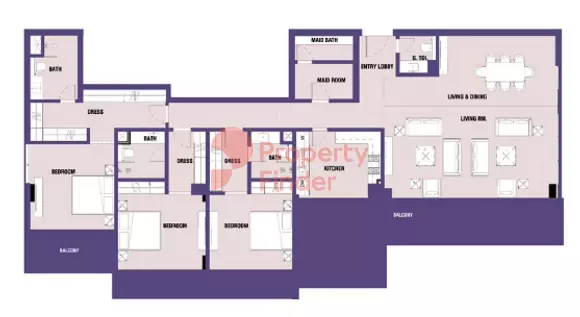 Catch Residences 3BR floor plan