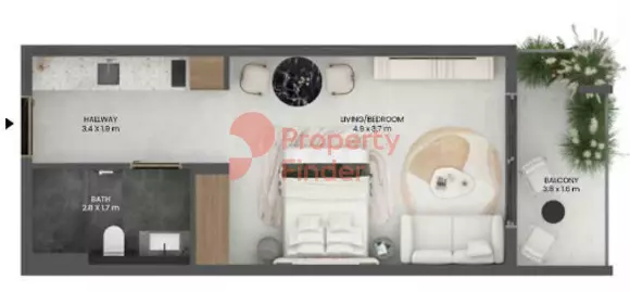 Cavendish Square Studio floor plan