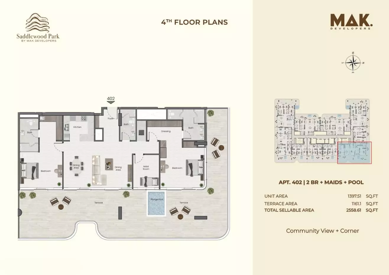 Saddlewood Park 2BR floor plan