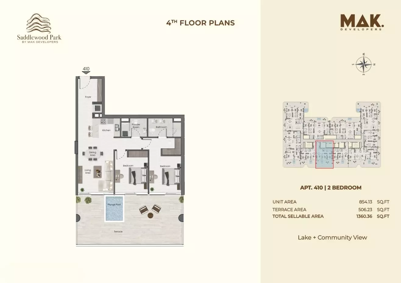 Saddlewood Park 2BR floor plan