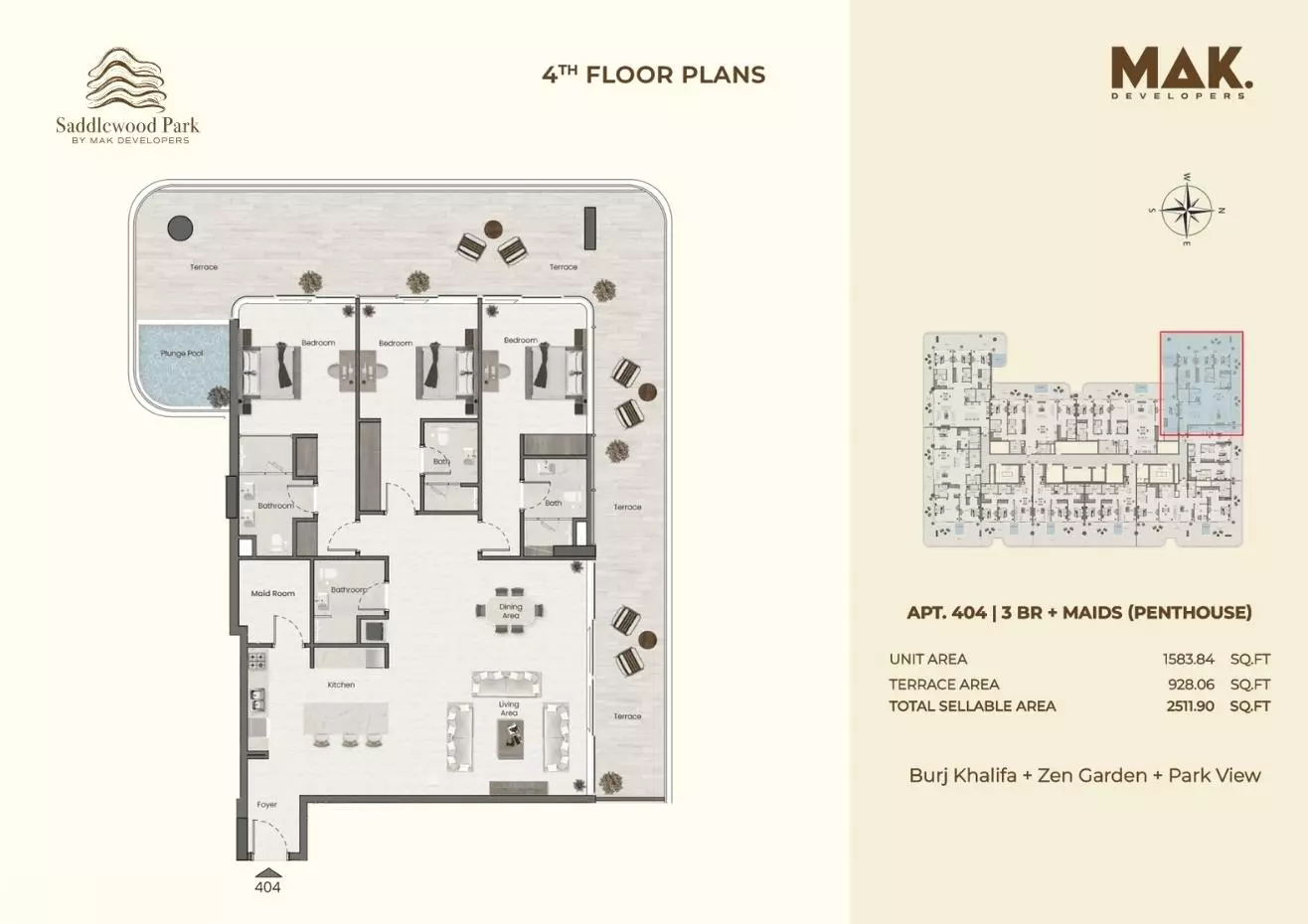 Saddlewood Park 3BR floor plan