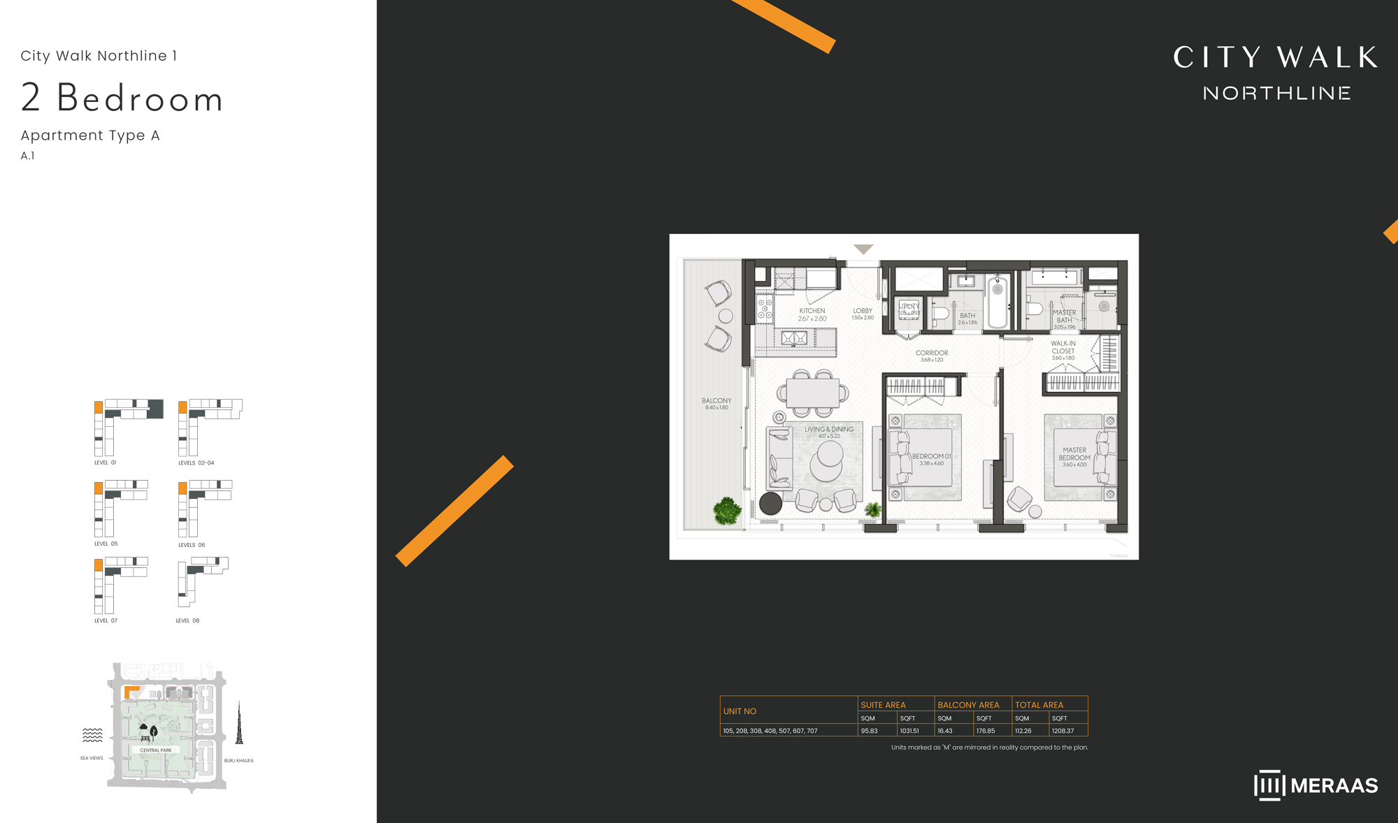 City Walk Northline 2BR floor plan
