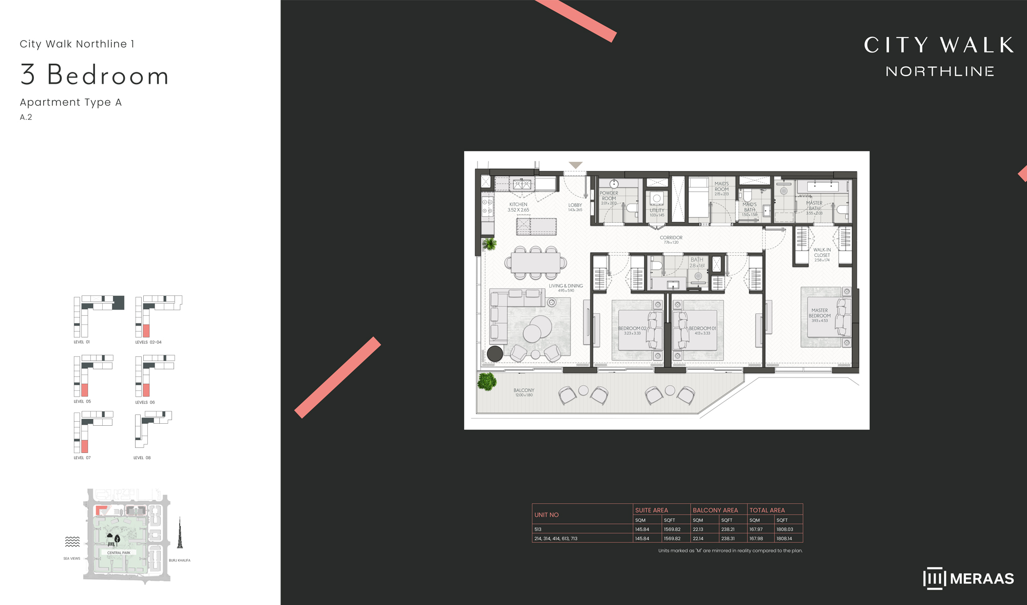 City Walk Northline 3BR floor plan