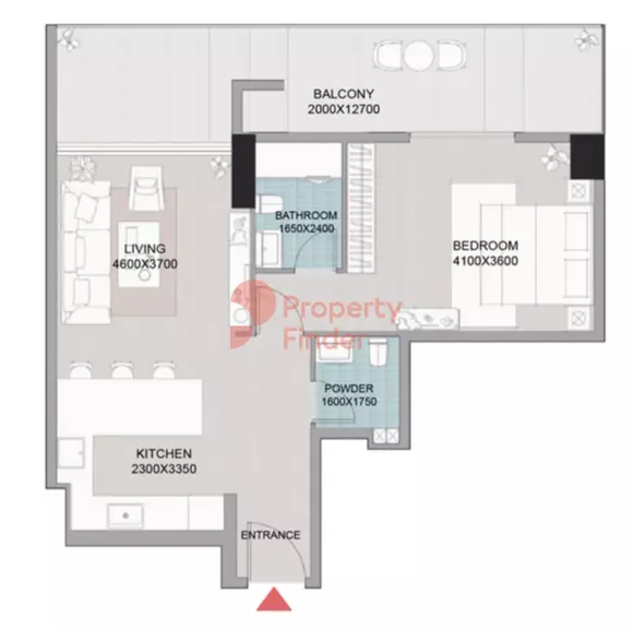 Vita Grande 1BR floor plan