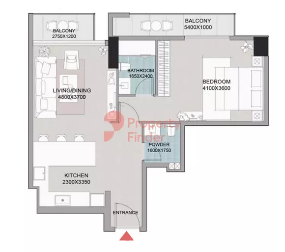 Vita Grande 1BR floor plan