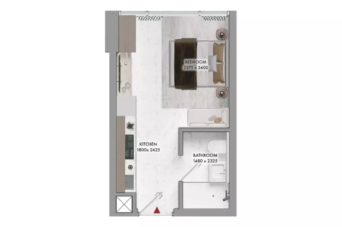Elmora Studio floor plan