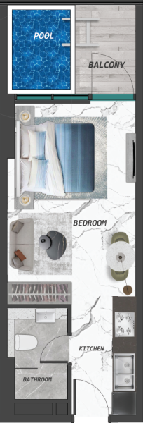SAMANA Hills Studio floor plan