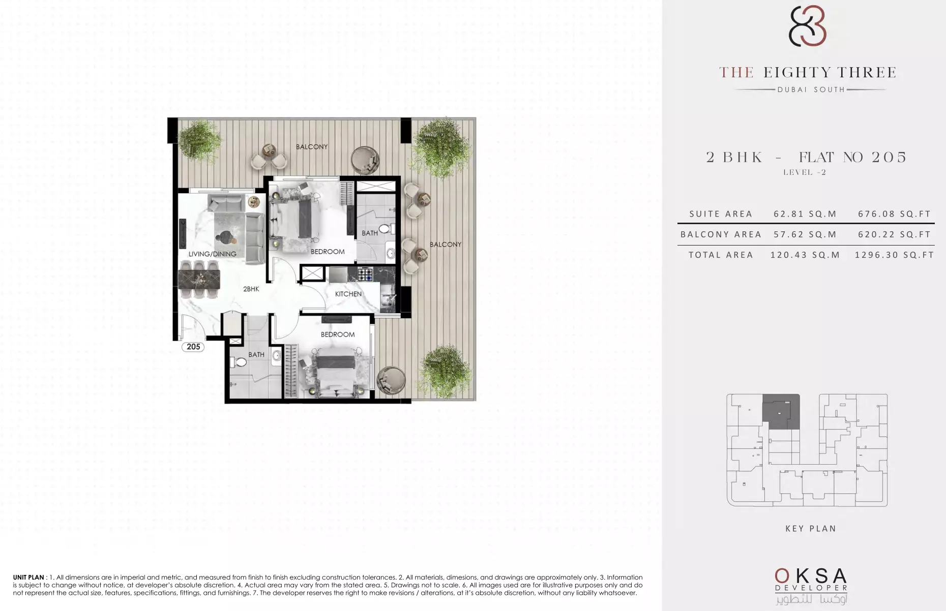 The Eighty Three 2BR floor plan