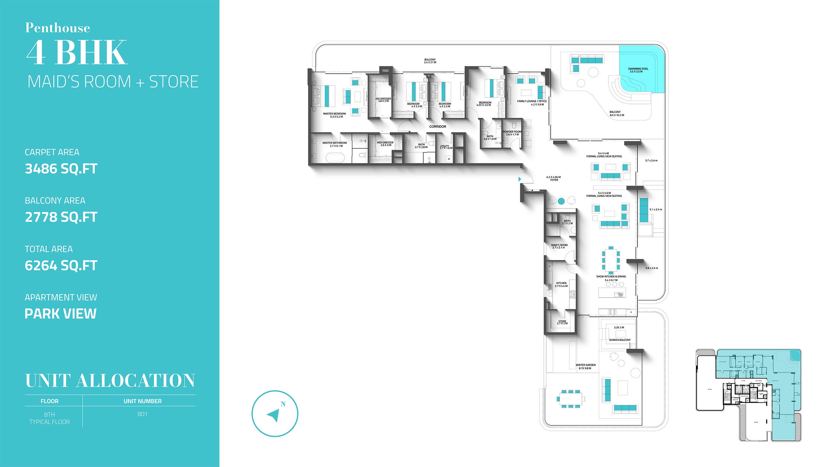 REEF 997 4BR floor plan