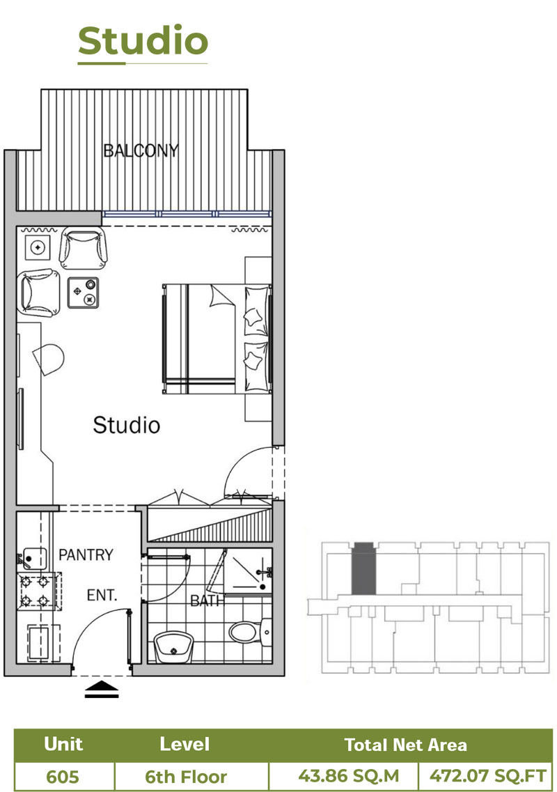 Dusit Princess Studio floor plan