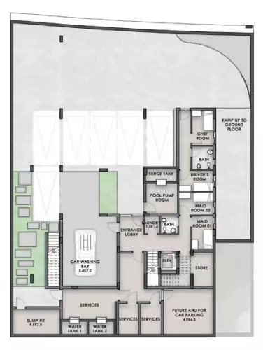 Nineteen Riviera Lagoon 5BR+ floor plan