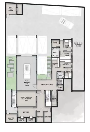 Nineteen Riviera Lagoon 5BR+ floor plan