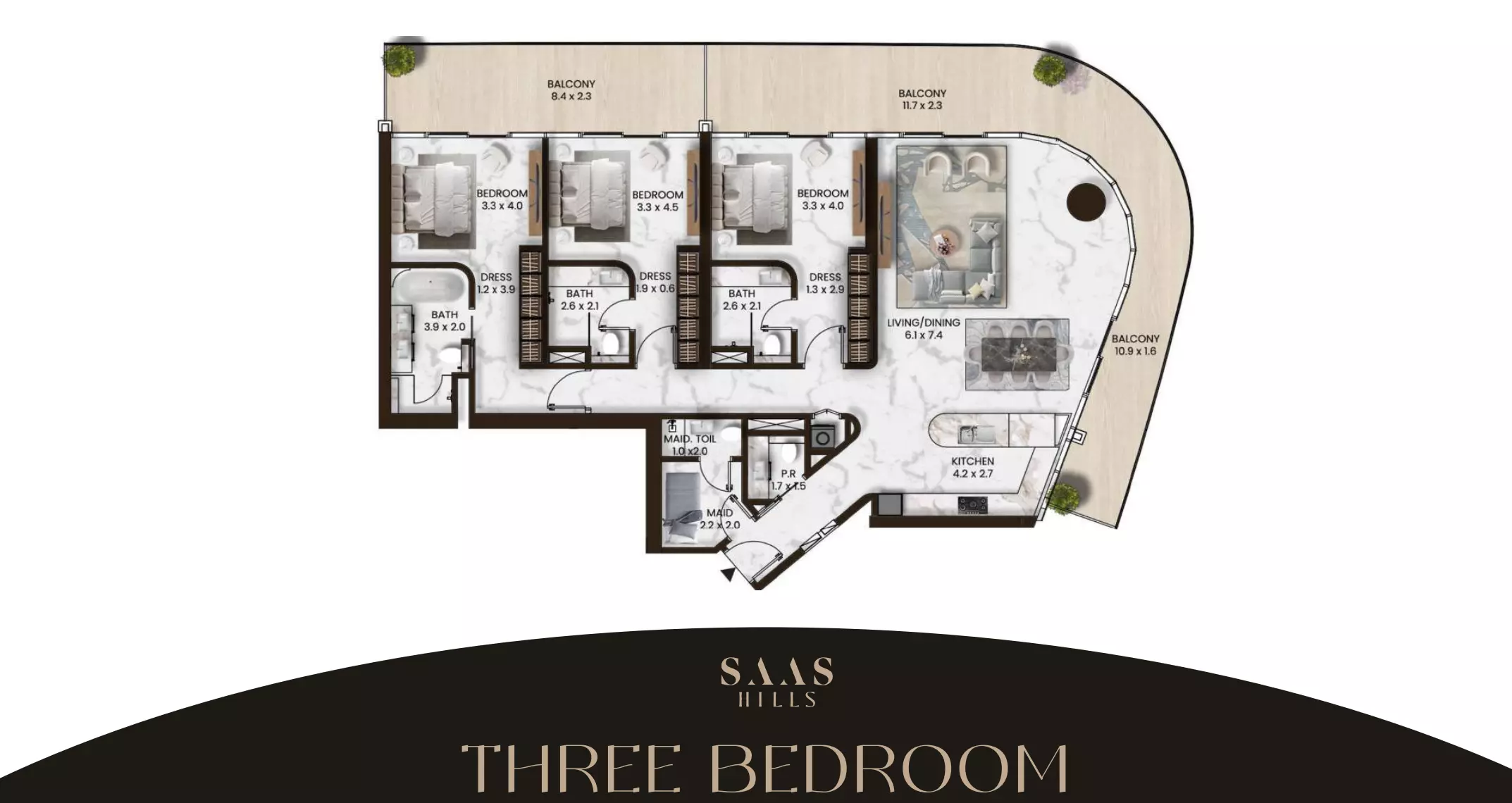 SAAS Hills 3BR floor plan