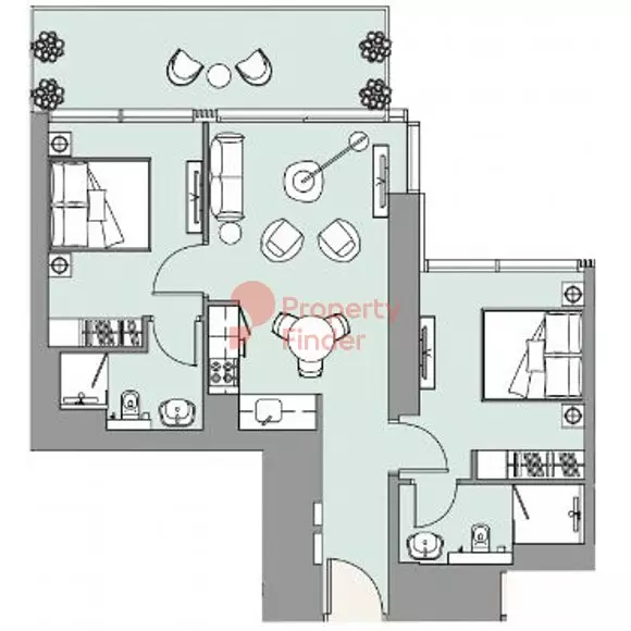 The EDGE 2BR floor plan