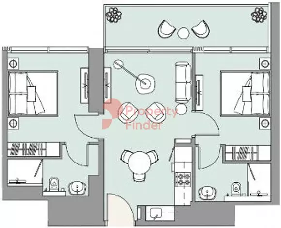 The EDGE 2BR floor plan