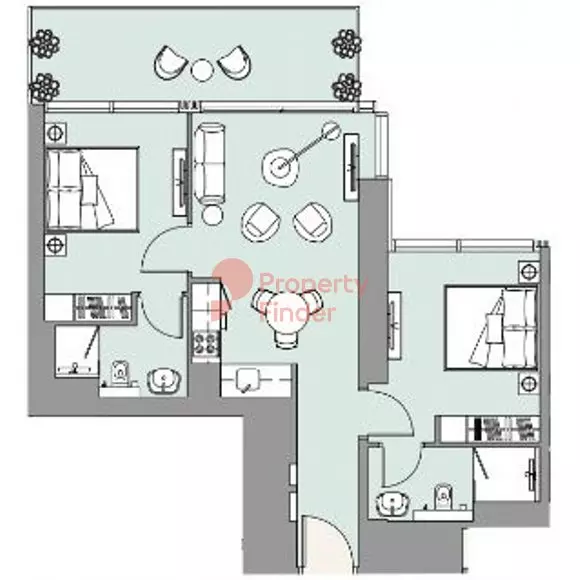 The EDGE 2BR floor plan