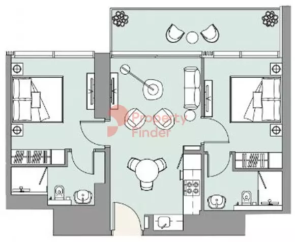 The EDGE 2BR floor plan