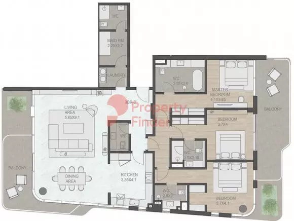 Luce 3BR floor plan