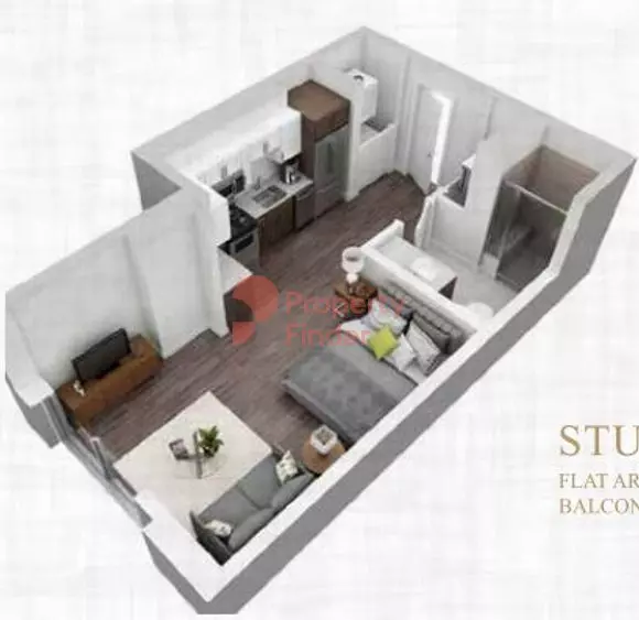 AG Square Studio floor plan