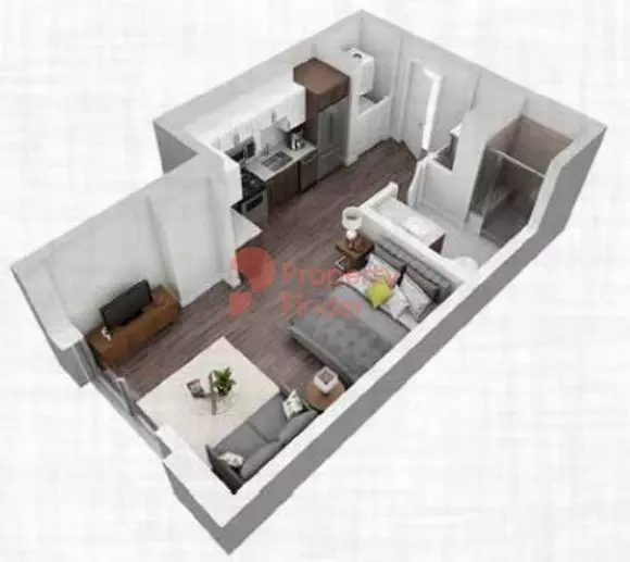 AG Square Studio floor plan