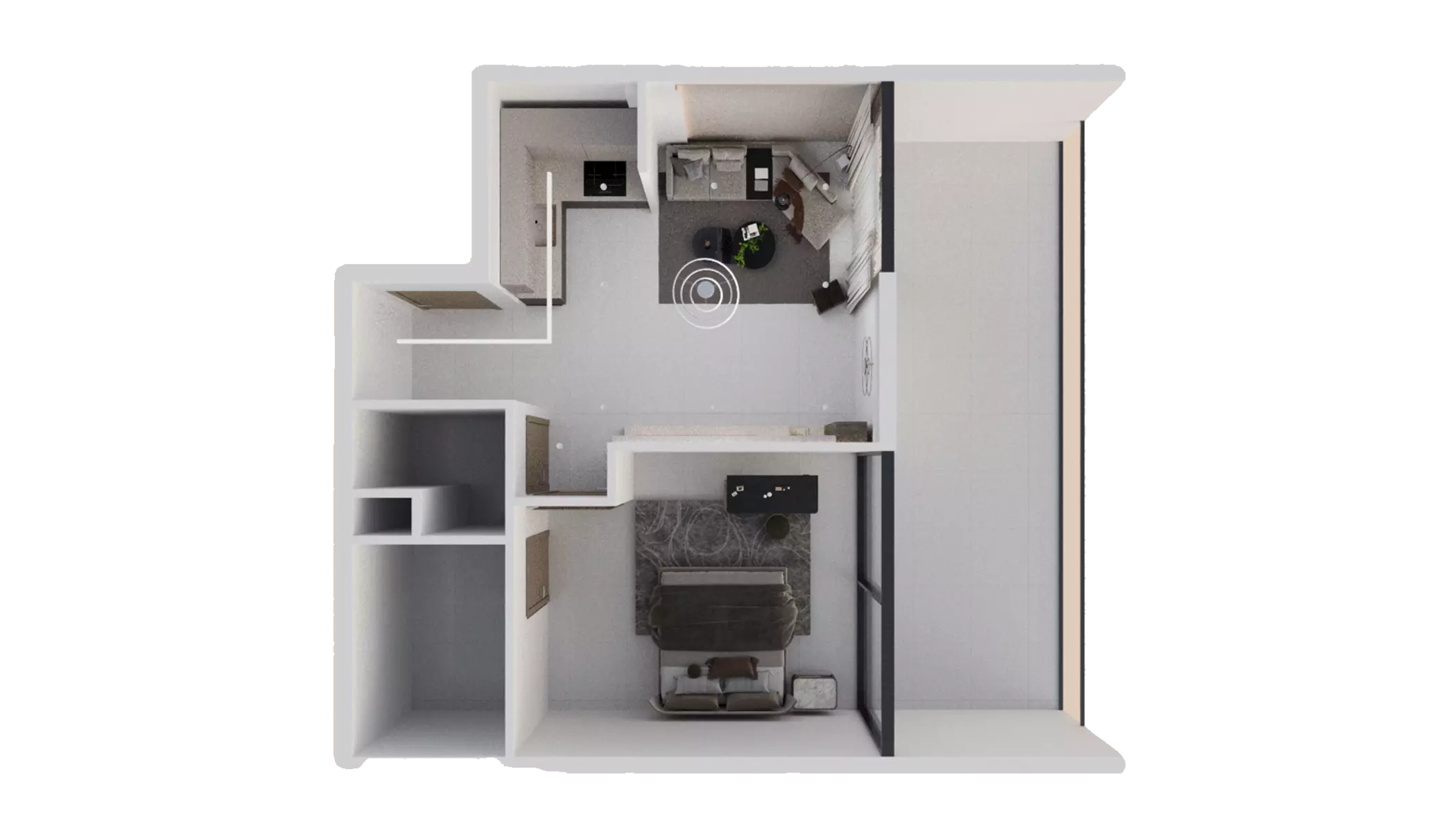 AG Ark Tower 1BR floor plan