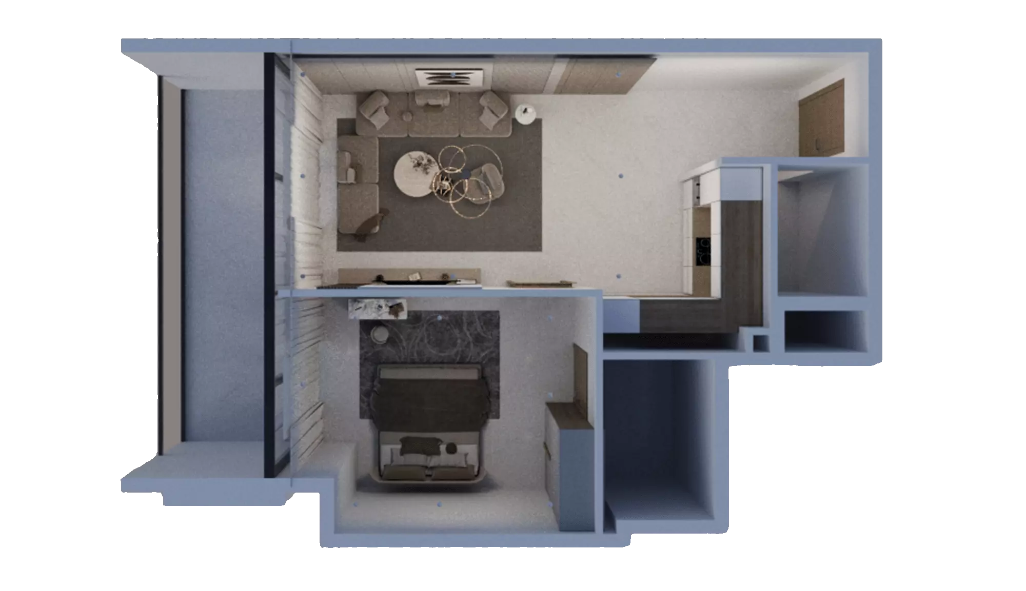 AG Ark Tower 1BR floor plan
