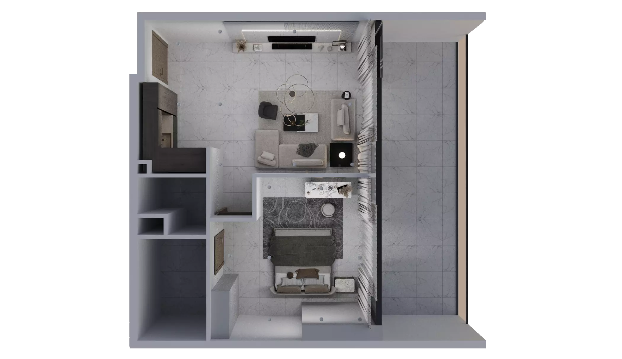 AG Ark Tower 1BR floor plan