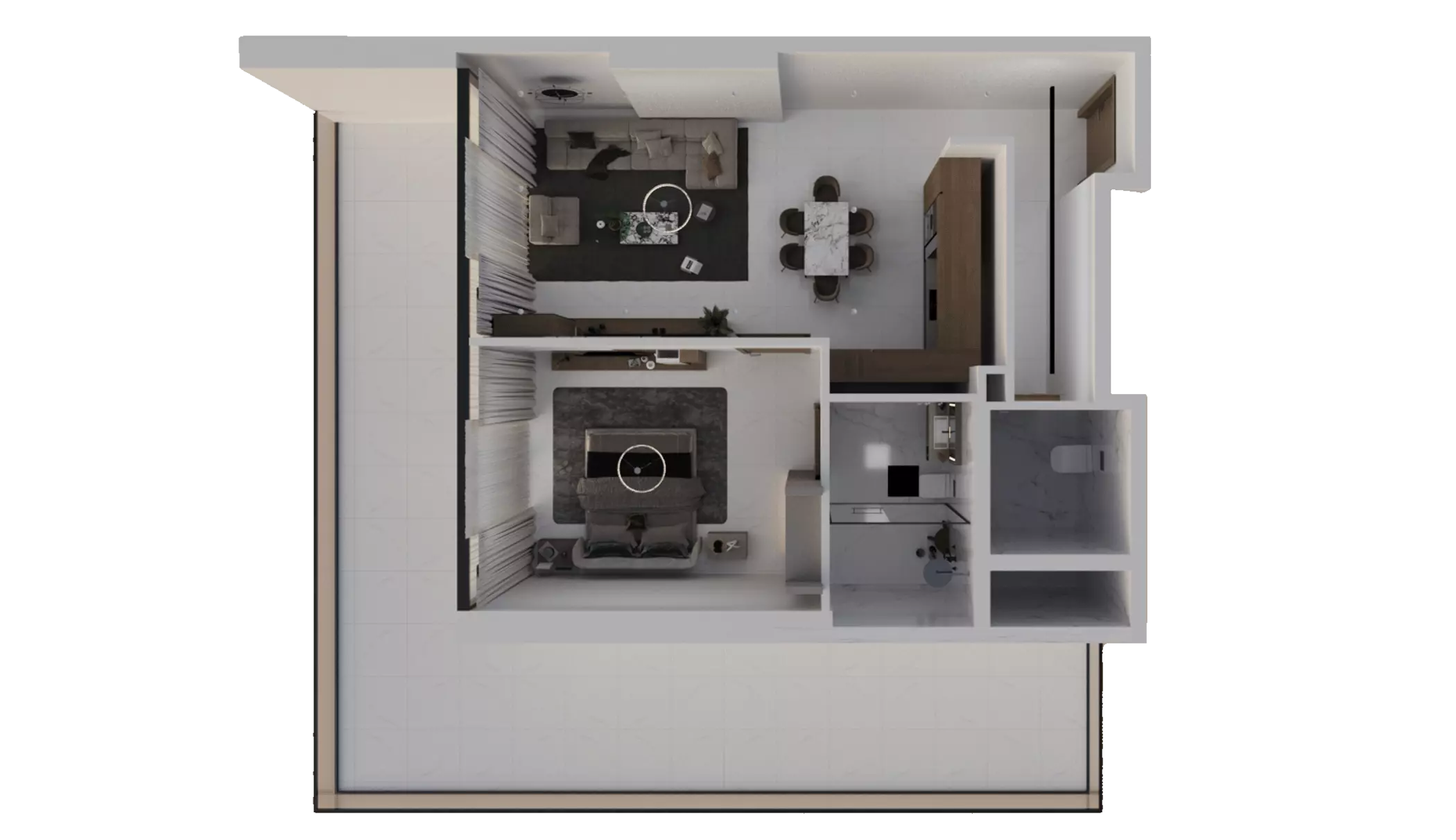 AG Ark Tower 1BR floor plan