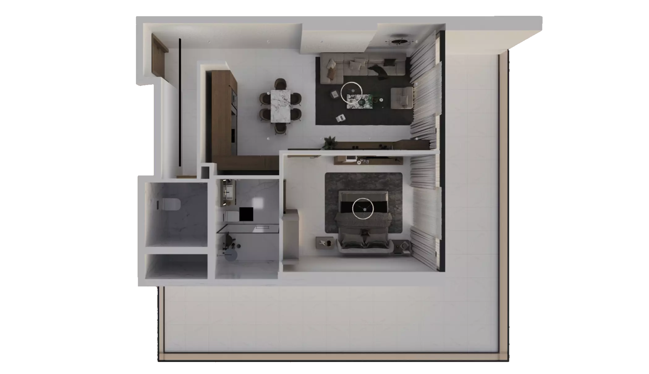 AG Ark Tower 1BR floor plan