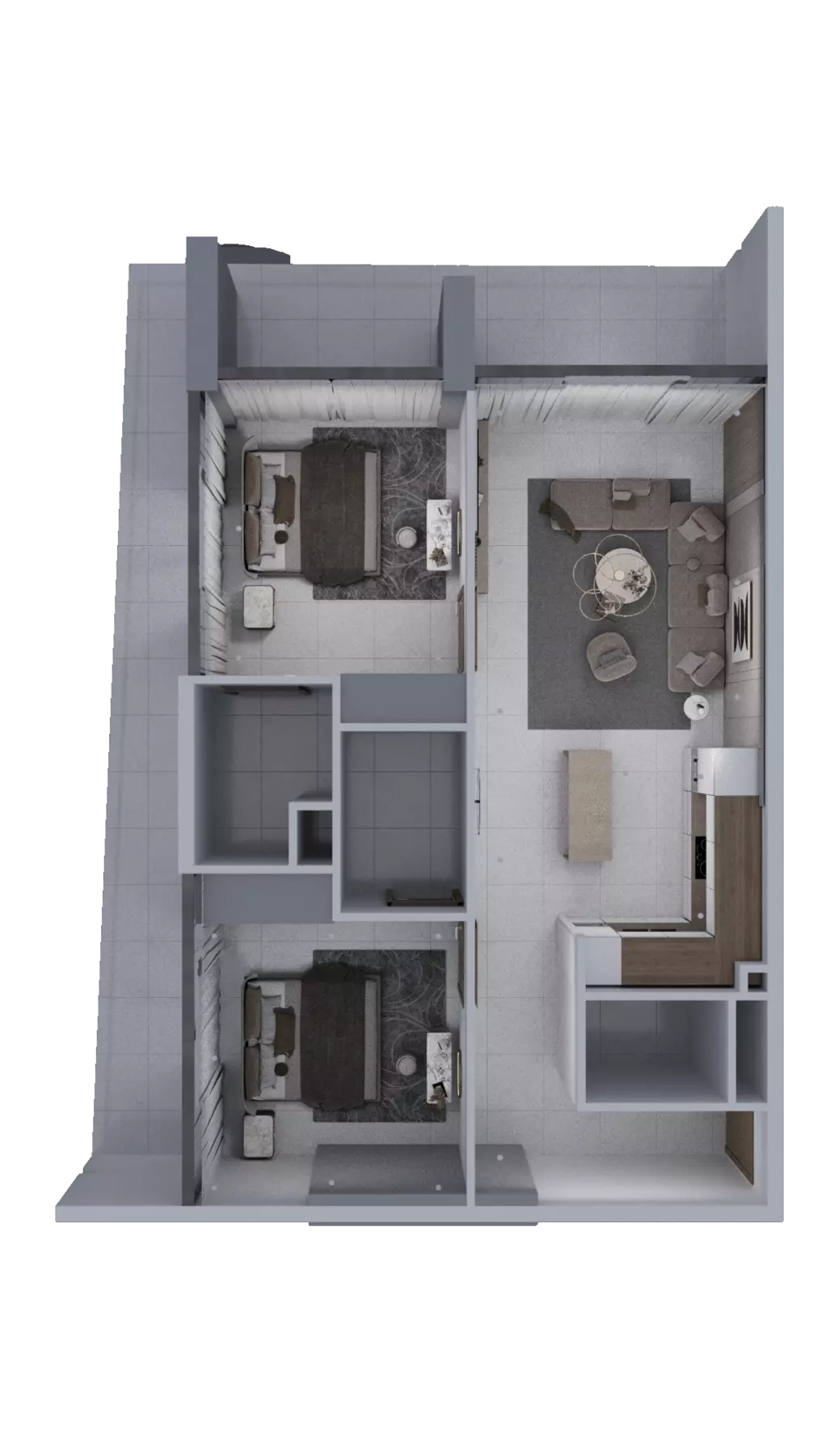 AG Ark Tower 2BR floor plan