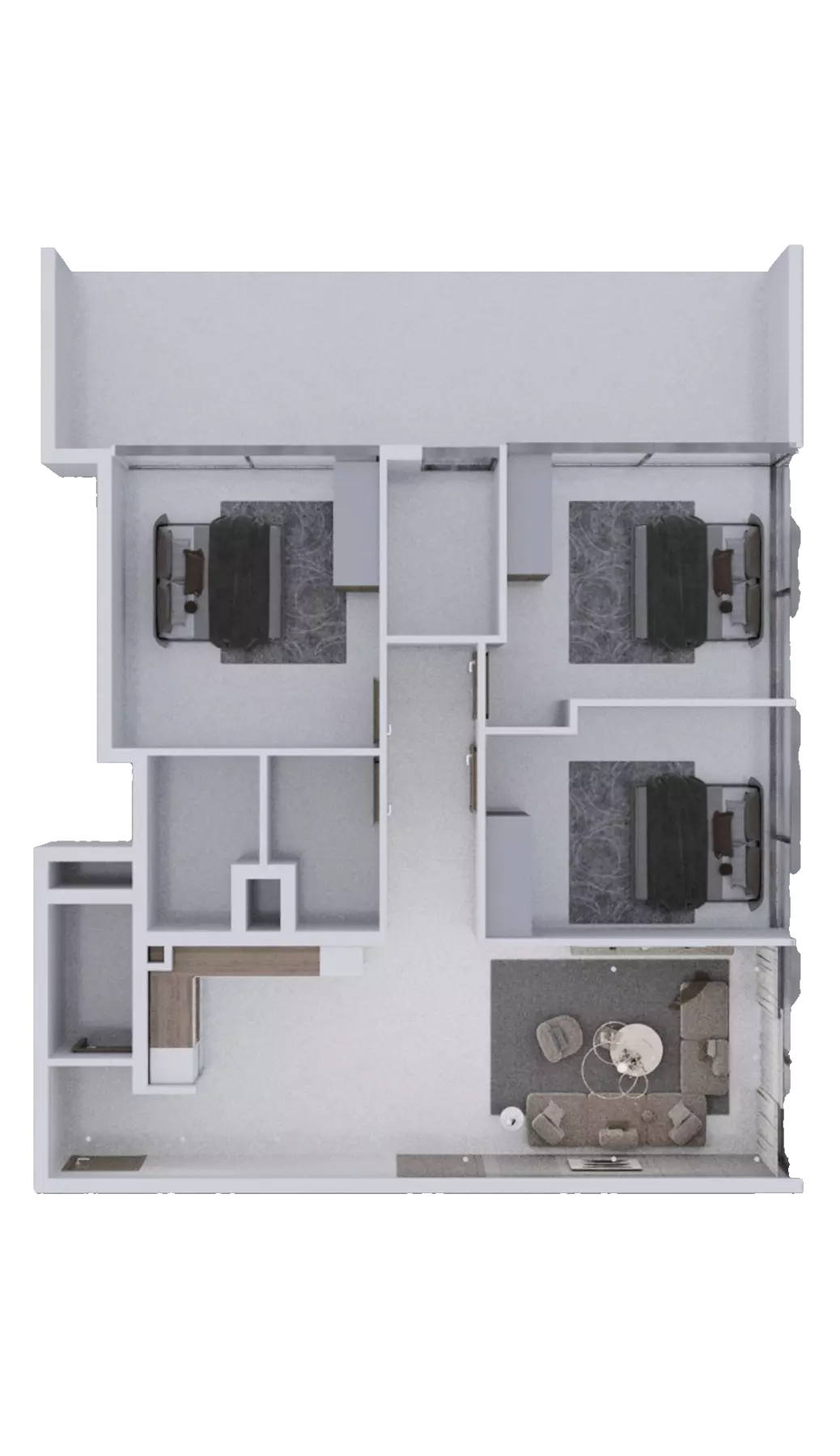 AG Ark Tower 3BR floor plan