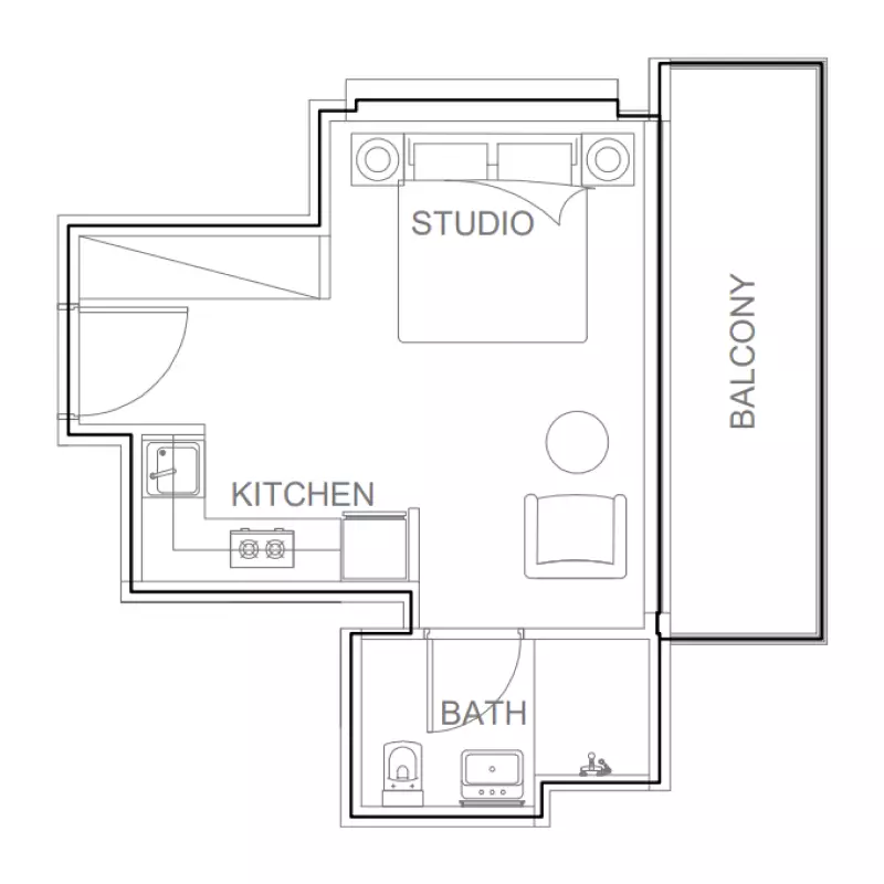 AG Ark Tower Studio floor plan
