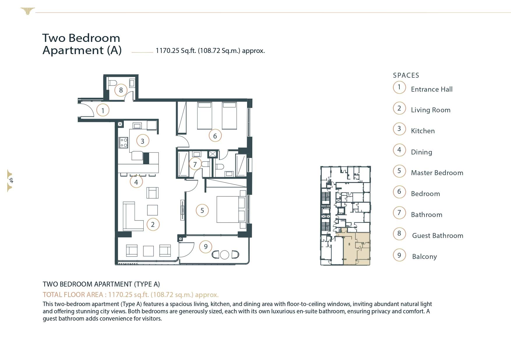 Whitestone Residence 2BR floor plan